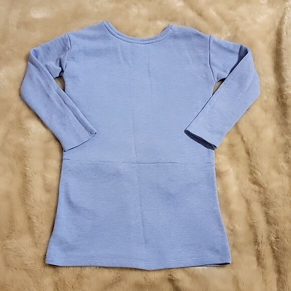 GYMBOREE PERIWINKLE BLUE REVERSE SEQUINED SWAN LONG-SLEEVE DRESS, SIZE 7-8 - Picture 8 of 8